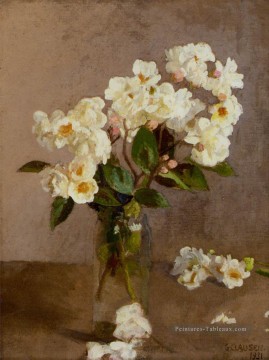  impressionniste - Les petites roses blanches moderne fleur Impressionniste Sir George Clausen